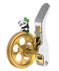 Panda Claw Upgraded Extruder Brass Gear For Bambu Lab A1 And A1 Mini 3D Printers with golden RNC nano coating and tool steel teeth.