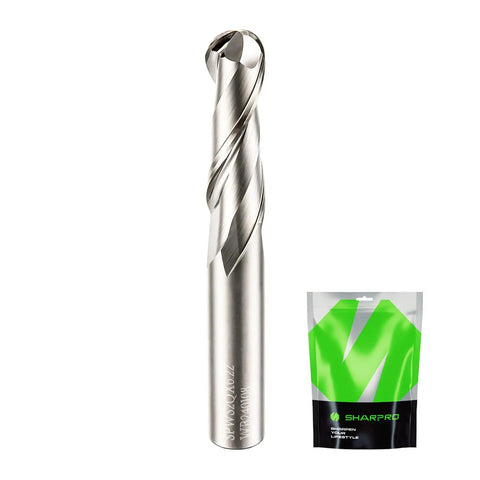 1/4 Inch Ball Nose CNC Router Bit With 1/4 Inch Shank Pro Grade Carbide Up Cut End Mill For Wood Aluminum Engraving Delivers Crisp Chip Free Cuts And Smoother Finishes