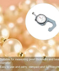 Thickness Gauge 0-20mm With Flat Tip Dial Indicator, 0.1mm Accuracy, Rugged Metal Build, White Dial With Clear Graduations, Handy For DIY Projects, Shop Work, And Metalworking Measurements for pearl and bead thickness