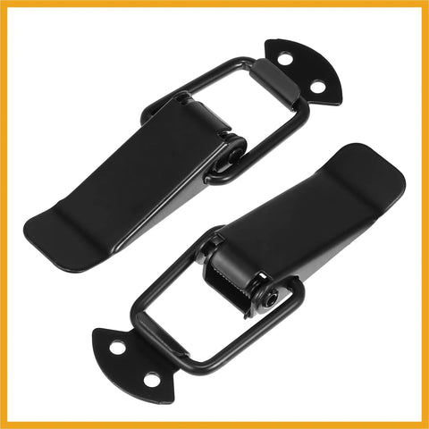 Universal Car Bumper Security Hook Clips With Quick Release Fasteners, 105x33mm, 2-Pcs, metal construction for DIY car repairs.