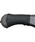 Close-up of tactical grip glove for Mossberg 590 500 Shockwave and Remington Tac 14, black rubber with palm swell and groove.