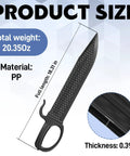 Two Pack Wing Chun Training Swords 18.3 Inch Polypropylene Black Practice Blades With U Shaped Hand Guards product size details