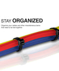 Heavy Duty UV Resistant Black Cable Ties 18 Inch 50 Pack Industrial Strength Six By Six Nylon securing colorful cables