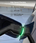 Smart Level 2 EV Charger Up To 50 Amp 240 Volt Indoor Outdoor Car Charging Station with J1772 Connector in use