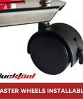 Built Like A Tank Wall Mount Dust Collector For Woodworking Pros With Kicking 660 Cfm Airflow And Dependable 1.2Hp Tefc Motor Running Quiet To Keep The Shop Spotless With Pure No Sweat Performance showing installable caster wheels.
