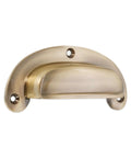 Antique Brass Cup Pull Handle With Ergonomic Grip For Cabinets Drawers Wardrobes And Kitchen Cupboards Traditional Cupboard Hardware