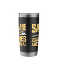 Soaring Sailplane Pilot Glider Enthusiast Stainless Steel Insulated Tumbler with yellow text for aviation fans
