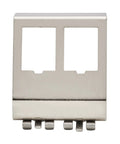 2 Port Metal DIN Rail Mounting Module For Snap In Keystone Jacks Attaches To Standard 35 mm DIN Rail No Tools Needed Durable Metal Construction