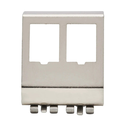 2 Port Metal DIN Rail Mounting Module For Snap In Keystone Jacks Attaches To Standard 35 mm DIN Rail No Tools Needed Durable Metal Construction