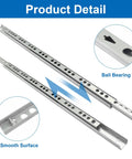 12 Inch Narrow Drawer Slides Two Way Ball Bearing Slim Metal Drawer Rails 1 Pair With Mounting Screws And Easy Install Guide