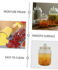 Level Up Your Pantry Setup With These Hella Tough 2 Liter Airtight Glass Tea Canisters And Food Storage Jar Set showing moisture-proof glass jars with contents.