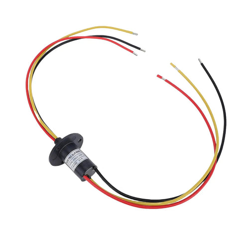 3 Wire Slip Ring With 360 Degree Rotation 30A Power Transfer 22mm Diameter 250RPM Rock Solid Heavy Duty Rotary Electrical Connector