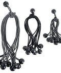 30 Pack Ball Bungee Cords With Balls For Shelter Canopy And Cargo Tie Downs Built Tough Heavy Duty UV Resistant Elastic Cords In Black 6 9 11 Inch Lengths For Tarp Gazebo Screen And Outdoor Gear displayed on white background
