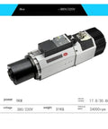 Heavy Duty 9KW Air Cooled Spindle Motor Dual Voltage 220V 380V For CNC Machine Tools with durable aluminum frame and 24000 RPM.