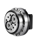 Prime Cut 750W Servo Motor Mated To High Precision Cycloidal Pinwheel Gearbox RV Reducer, showcasing gear mechanism for robotics.