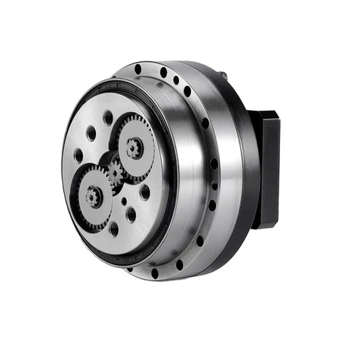 Prime Cut 750W Servo Motor Mated To High Precision Cycloidal Pinwheel Gearbox RV Reducer, showcasing gear mechanism for robotics.
