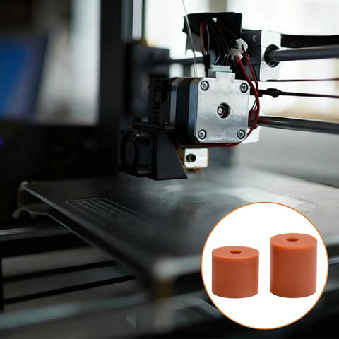 3D Printer Heatbed Leveling Kit with Silicone Bed Mounts and Anti Rust Springs, 18mm and 16mm Posts, stable hotbed closeup view