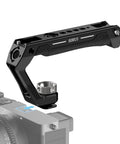 Universal Camera Cage Top Handle With Cold Shoe Mount and Anti Off Safety Pin, Silicone Grip, Multiple Mounting Points, Aluminum Build