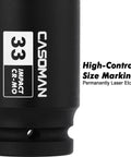 Three Quarter Inch Drive 33 Millimeter Axle Nut Impact Socket Six Point Deep Impact Socket For Easy Removal Of Axle Shaft Nuts