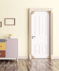 Brass Corner Protectors 4 Pack Heavy Duty Golden Edge Guards for wardrobe doors in home decor setup