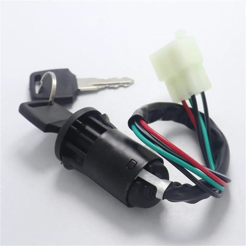 Motorcycle Ignition Key Switch With 4 Pin Plug For 50cc To 250cc Dirt Bikes And ATVs Quad Replacement Ignition Lock For Unresponsive Starts