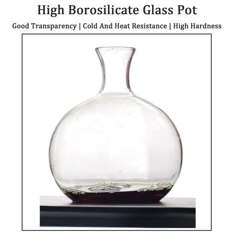 High Borosilicate Glass Pot for Smooth Like Butter Cold Drip Coffee Maker With Ice Water Reservoir.