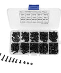 300 Piece High Strength M3 Black Button Head Hex Socket Screws And Nuts Kit For Industrial Use Heavy Duty 10.9 Grade Fasteners For Home Appliance Repair And Machinery Projects, assorted M3 screws and nuts in organizer