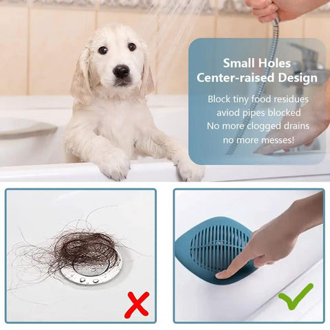 Hair Catcher 2 Pack Silicone Drain Catchers For Kitchen Sink Bathroom Tub Easy To Install No Fuss Durable Odor Free 5.5 Inch Flexible Silicone