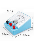 Analog Ammeter Moving Coil Hands On For Science Exploration And Electrical Experiments Safe Durable Plastic Classroom And Home STEM Tool Practical Convenient Household Experiments. Blue ammeter with measurement details visible.