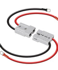 2 Pack 50 Amp Battery Quick Disconnect Switches With 7Awg Tinned Copper Cables For Marine Boat Rv Camper, featuring red and black cables.