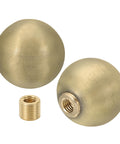 25mm Ball Lamp Finial Caps Knob Set Bronze Finish Solid Brass For Table And Floor Lamps 2 Pack With M10 Male To One Quarter Twenty Seven Female Brass Adapter Decorative Screw Cap Nuts