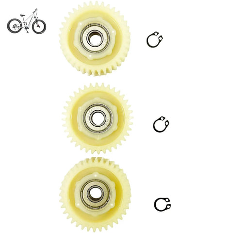 Three Pack 36T Nylon Gear Set With Preloaded Bearings For 47.5mm Left Outlet Hub Motors Fits 500W To 1000W E Mountain Bikes Fat Bikes And Scooters Plug And Play Ready To Roll