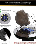 Solar Disk Lights For Outdoor Landscaping And Pathways No Fuss LED Easy Stake Mount Waterproof Stainless Steel Tops Rust Free Garden