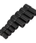 Get That 8-Piece Tap Socket Set Just Right For 1/4 And 3/8 Inch Drive Adapter Tools With Storage Rack To Fix Threads Like A Boss On Hard To Reach Spots Perfect Alloy Kit. Black alloy steel tap socket rack with multiple sizes