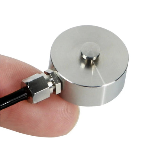 Tiny DYHW-120 Load Cell Sensor For Precision Weight And Force Measurement Testing, compact metal design held in hand.