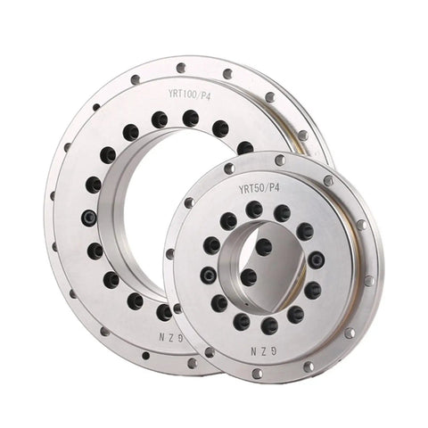 Top Shelf Slewing Bearing Turntable Assembly Yrt100 Abec 7 Grade featuring 100 mm inner bore and 185 mm outer shell.