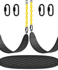 Heavy Duty Swing Seats 2 Pack With 66 Inch Chain And Carabiners For Outdoor Playset Replacement, Easy Install, Comfortable Plastic Coated Swing Set Accessories, Black