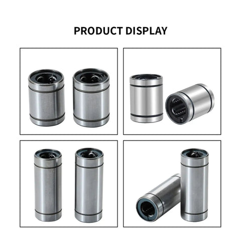 High Temp Steel Cage Linear Motion Bearing LM8GA LM40LGA For 3D Printer CNC Heavy Duty Precision Guide Rail Bearing With Low Friction Durable Heat Resistant Axial Motion Easy Install For Smooth Axis Travel For DIYers, steel bearings