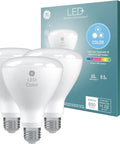 Color Changing LED Bulbs With Remote For BR30 Indoor Floodlights, 8.5W, Multicolor Mood Lighting For A Lit Dorm Room Vibe, 3 Pack