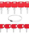 12 Piece Heavy Equipment Key Set For Construction And Farm Machinery Master Key Kit With AT195302 And H800 Ignition Keys
