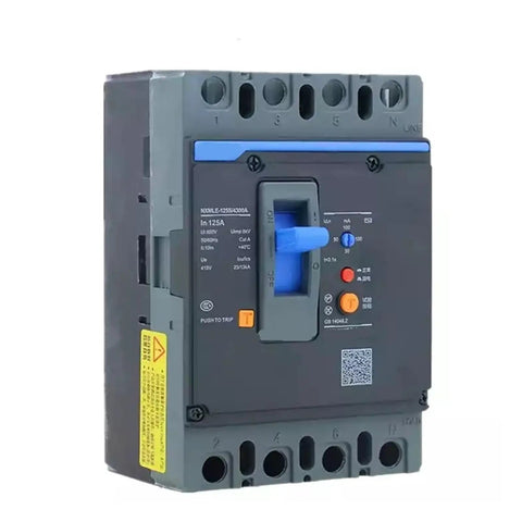 Bulletproof Circuit Breaker With Straight Up Reliable Overload And Short Circuit Protection Hardened Shell Construction Heavy Duty Thermal Magnetic Trip Switch in gray and black.
