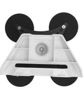 Bottom view of Beefy Magnetic Car Roof Mount Kit For Mini Internet Satellite Antenna showing three magnets and stainless steel bracket.