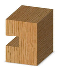 Wood sample cut with Straight Tongue And Groove Router Bit Set One And One Quarter Inch Diameter One Half Inch Shank Three And One Eighth Inch