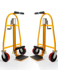 Set of 2 Heavy Duty Manual Furniture Movers With 1300 Lb Capacity And 12 Inch Lift Height, Rugged Moving Dollies, yellow color