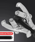 Professional Workhorse Two Jaw Adjustable Gear Puller And Bearing Removal Tool Forged From Tough Carbon Steel detail with reinforced threads.