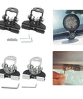 Hood Light Mounting Brackets 2-Pack Adjustable 304 Stainless Steel For Off-Road Truck SUV ATV LED Work Lights