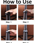 How to use Heavy Duty Patio Rattan Wicker Fastener Clips 10 Pack For Sectional Sofa Chairs Black Medium Size on outdoor furniture.