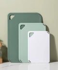 Set Of 3 Plastic Cutting Boards For Kitchen BPA Free Non Slip Dishwasher Safe Reversible With Grip Handles Large And Small Chopping
