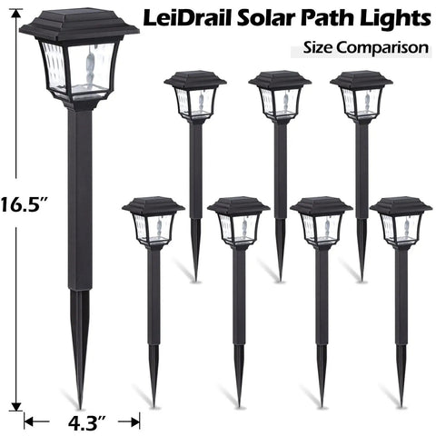 8 Pack Solar Pathway Lights With Two Color Modes Warm White And Cool White Waterproof Outdoor Path Lighting comparison