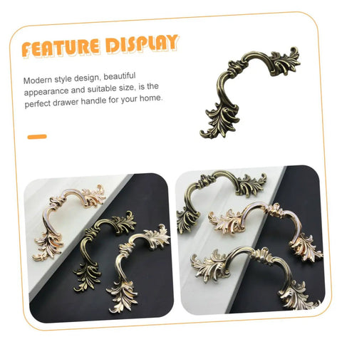 Zinc Alloy Door Handle And Drawer Pulls With 64mm Hole Spacing In European Style Antique Bronze Finish Display